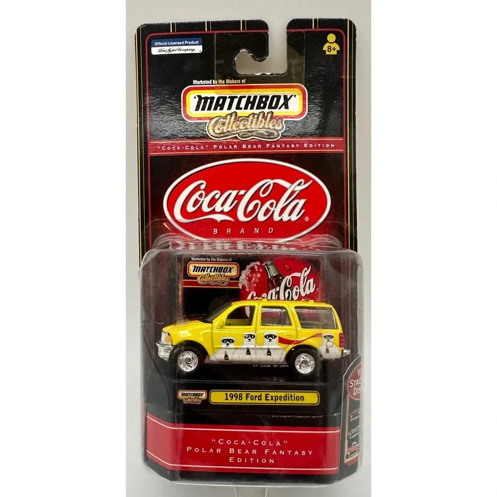 Matchbox Collectibles Coca-Cola Polar Bear 1998 Ford Expedition 1:64 Yellow